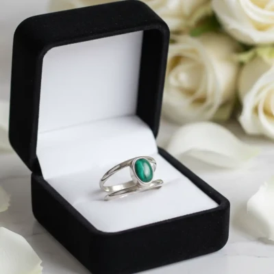Malachite Silver Ring