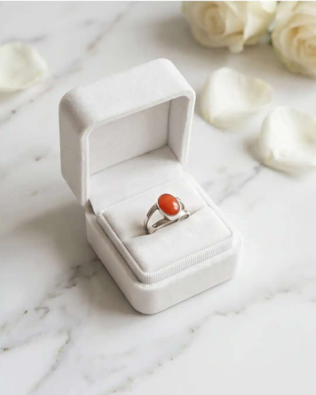 Product image of Red Coral Silver Ring