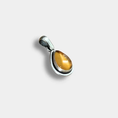 Amber Silver Pendant