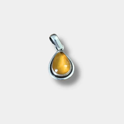 Amber Silver Pendant