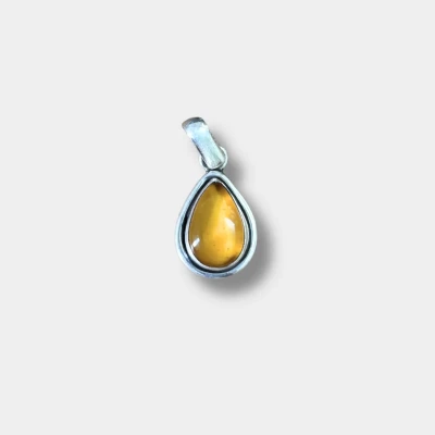 Amber Silver Pendant