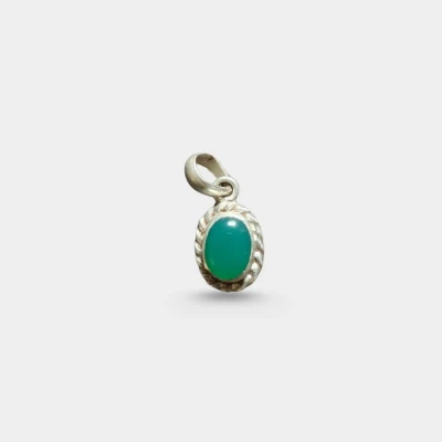 Green Onyx Pendant | 925 Sterli...