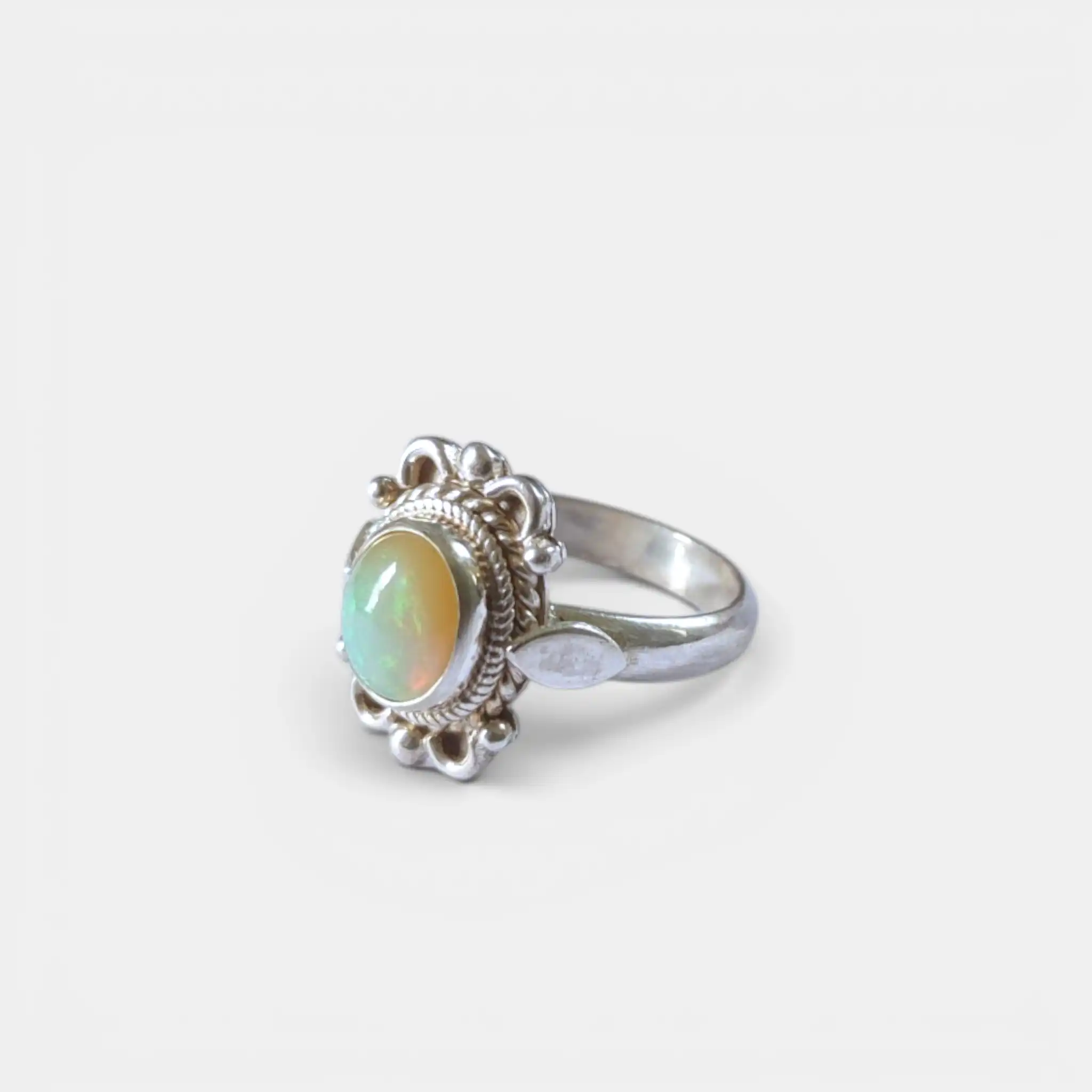 Product image of Opal Silver Ring Aurora Bloom | OPR-002