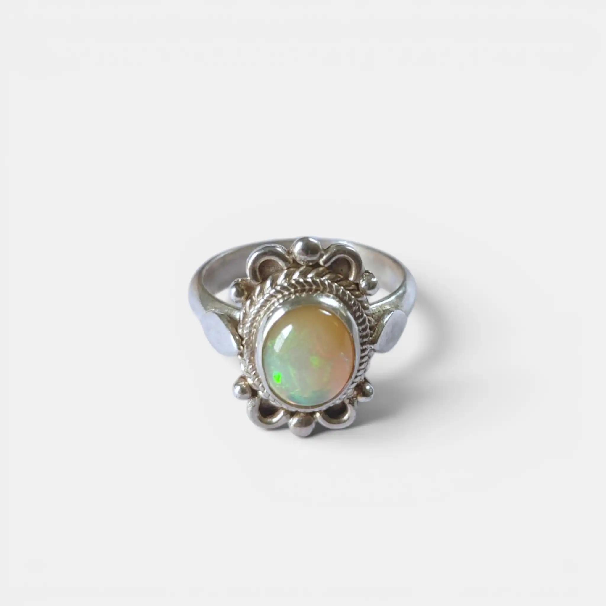 Product image of Opal Silver Ring Aurora Bloom | OPR-002