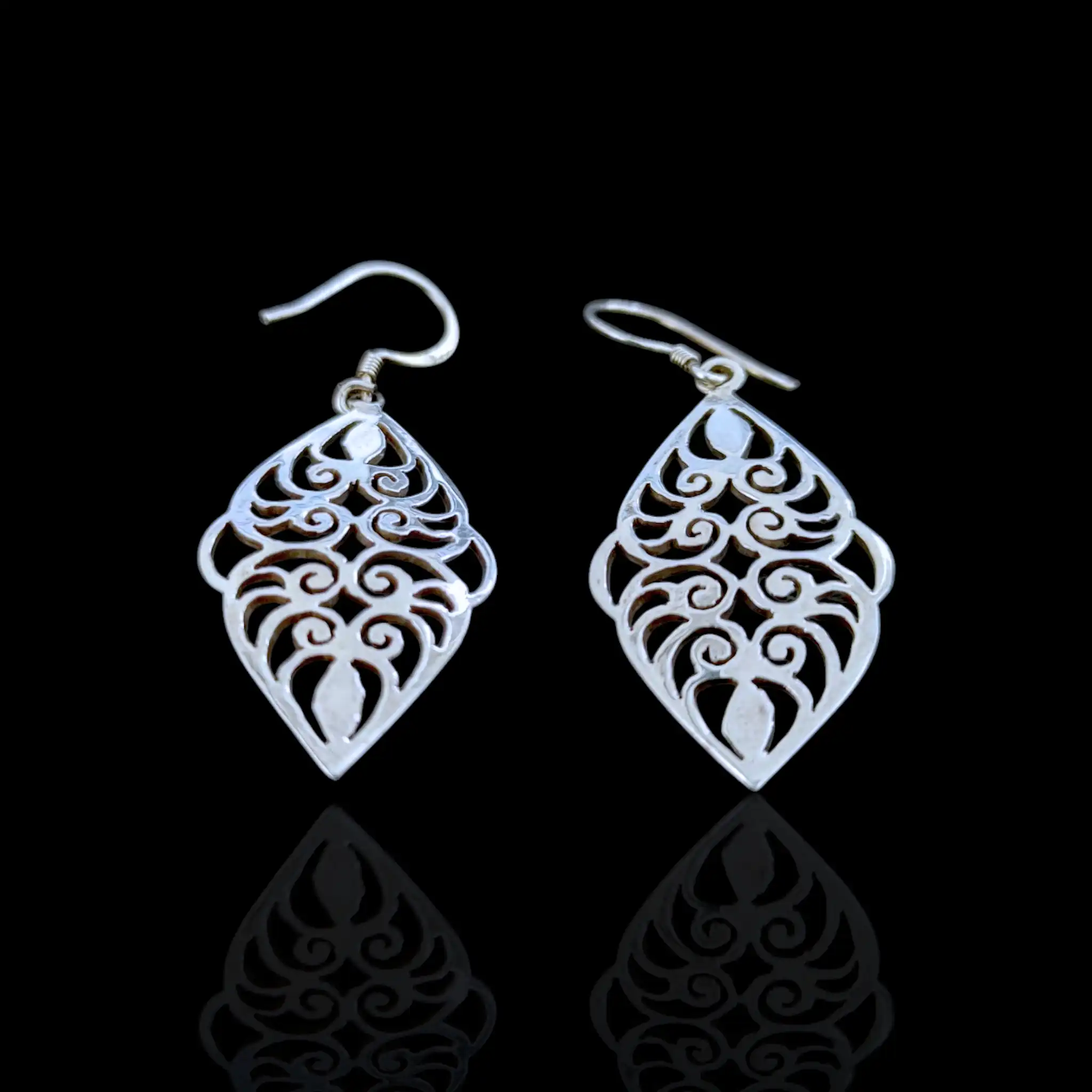Product image of Florence Silver Filigree Dangle Earrings