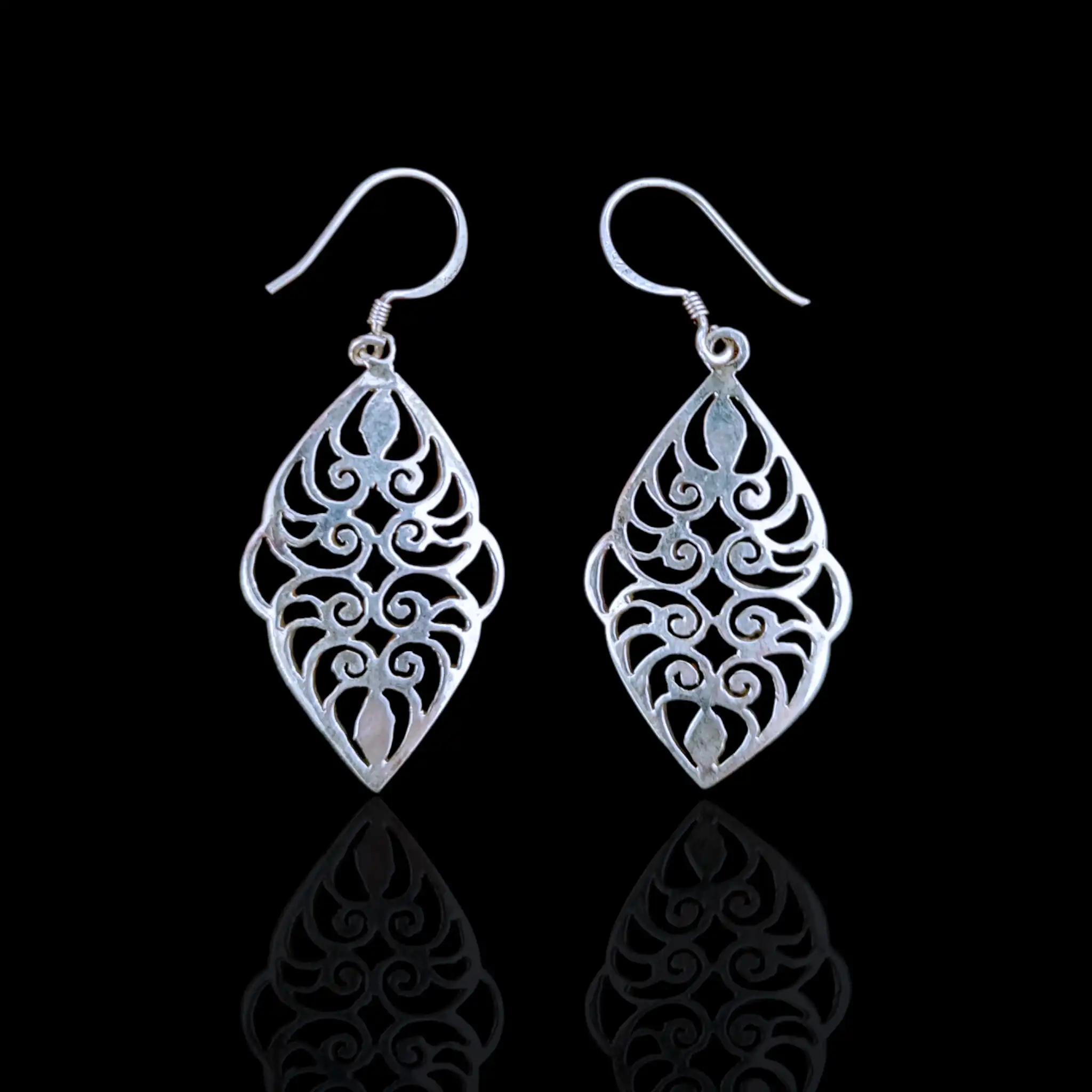 Product image of Florence Silver Filigree Dangle Earrings
