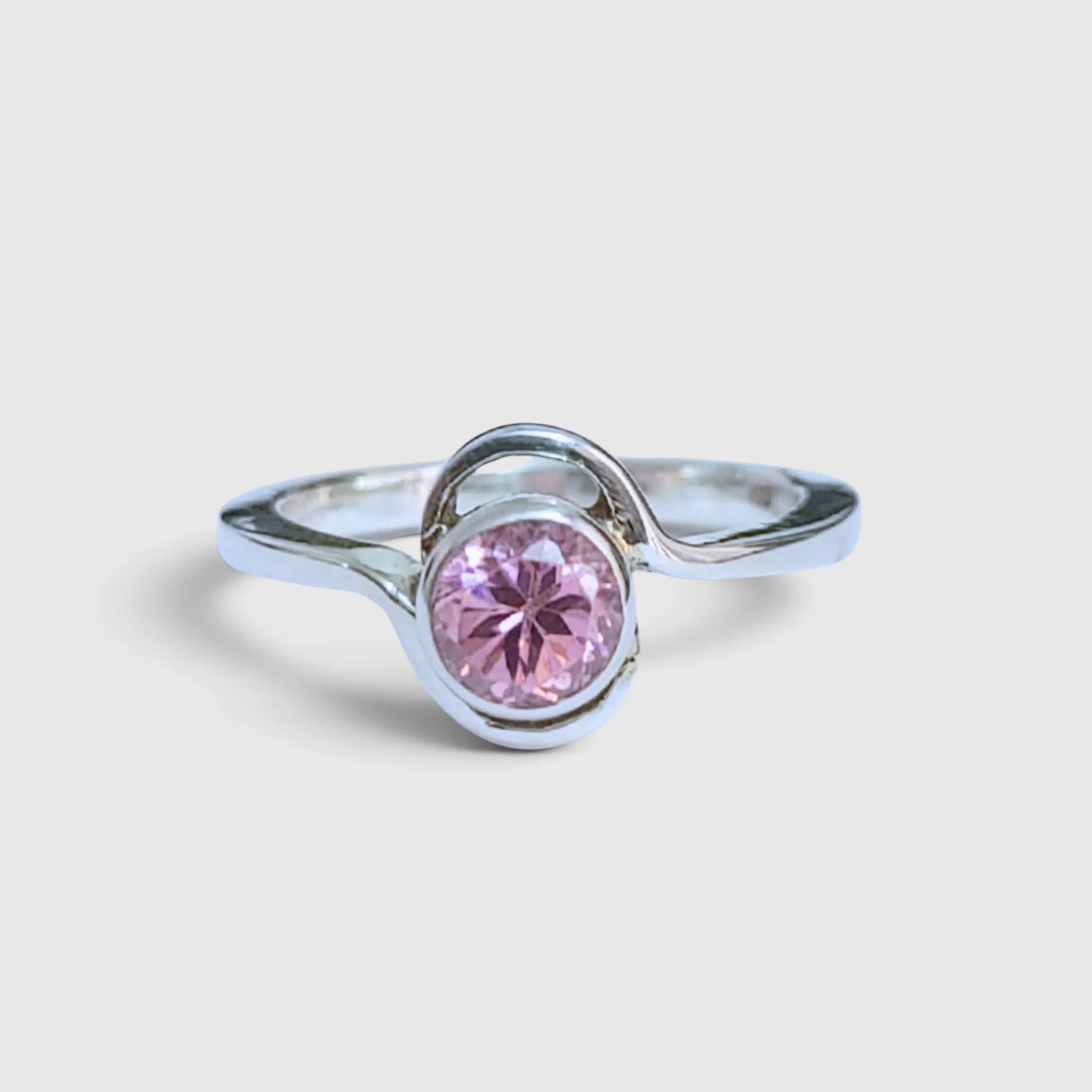 Product image of Pink Cubic Zirconia Sterling Silver Ring