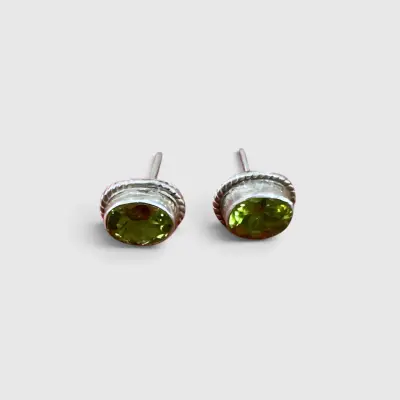 Peridot Stud Earrings