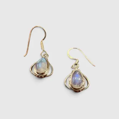 Moonstone Silver Dangle Earring...