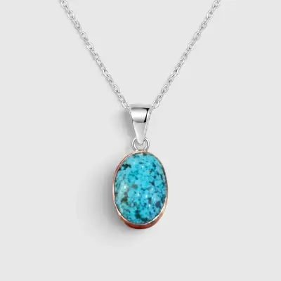 Turquoise Silver Pendant | TQP-...