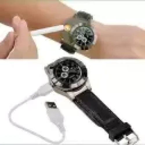 Product image of Lighter BBD Electronic Wrist Watch Cigarette Lighter USB Tobacco Smoking Cigarette Lighter  (Black)