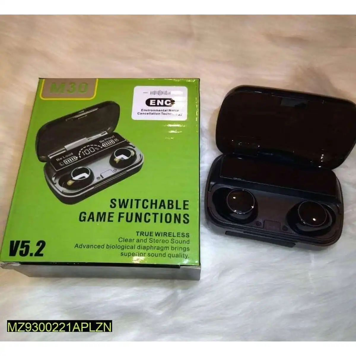 Product image of M30 Enc TWS Dual Earbuds Bluetooth 5.1 Earphones Wireless Stereo Sports Waterproof Earbuds