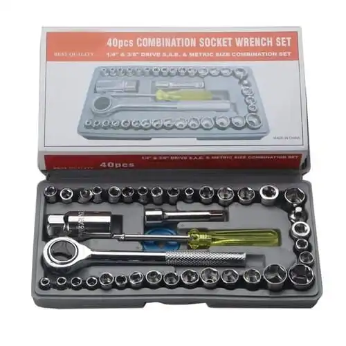 Product image of 40 in 1 Wrench toollKit with Screwdriver and Socket Tool Box Set