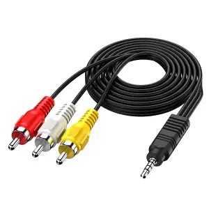 Product image of 3.5mm Audio Stereo Jack AUX to 3 RCA Male Splitter Extension Cables