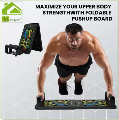 Product image of 10in1Portable Board with Strong GripHandle for ChestPress Home&Gym Exercise Push-up Bar  (Black)