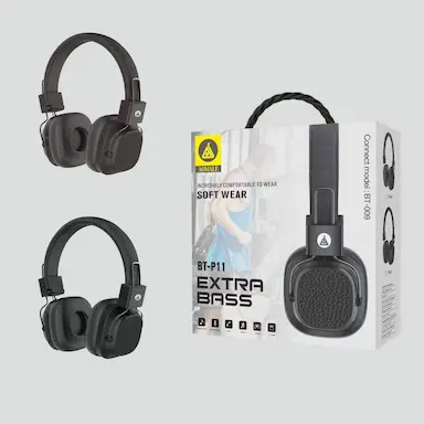 Product image of BT- P11 Extra Bass Soft Over The Ear Headphone 8-10 Hours Playback Time By Nepomart.com