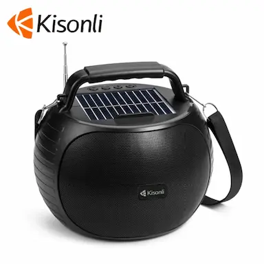 Product image of Kisonli SC-22 Portable 10W Solar Power Stereo Speaker | 5 Hours of Playtime | USB/TF/FM Support