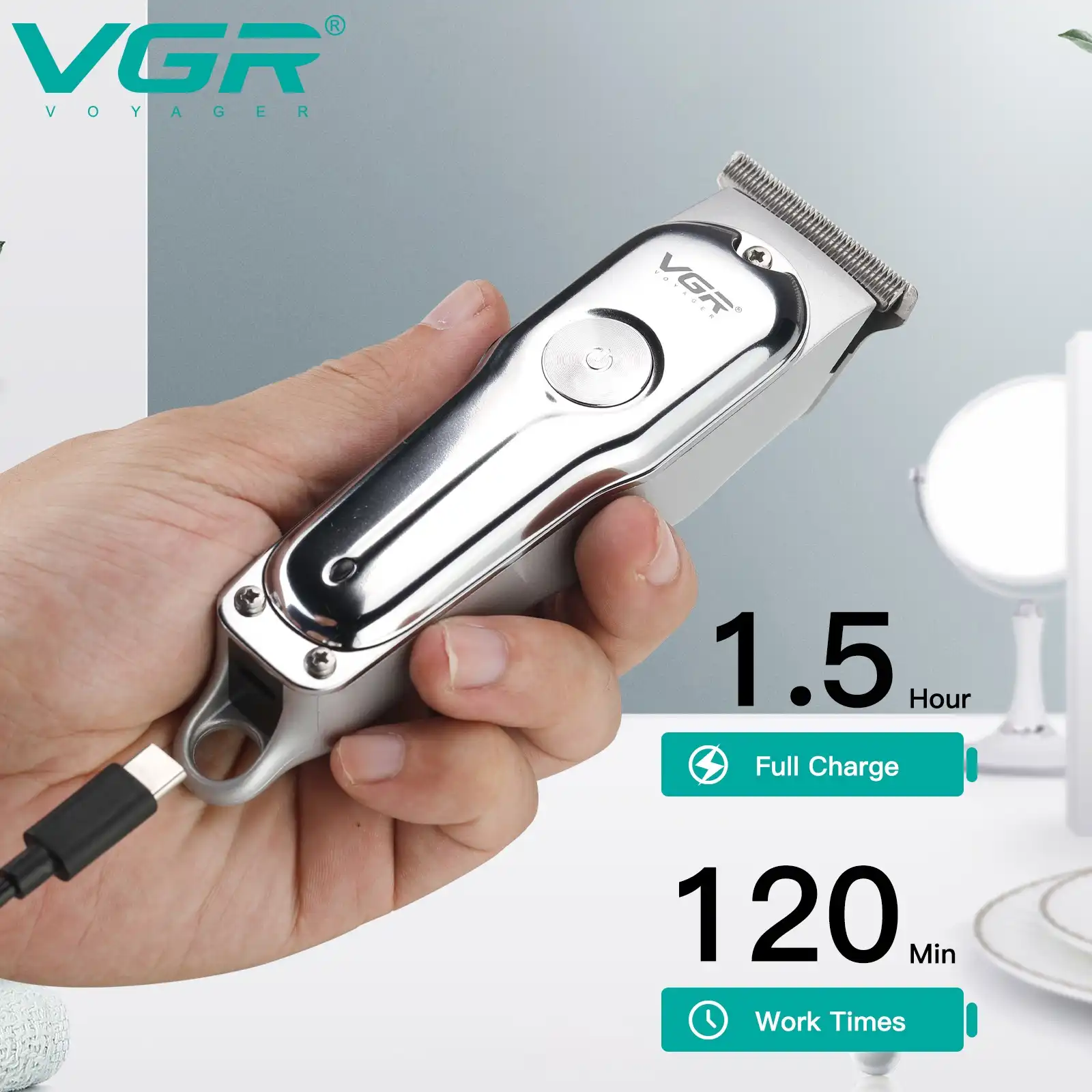 Product image of VGR 071 Professional Electric Men Hair Trimmer Hair Cutting Machine Beard Shaver And Styler
