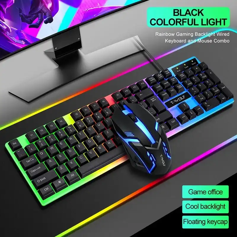 Product image of Mechanical RGB Gaming Keyboard And Mouse Combo For PC And Laptop ( Random Color)