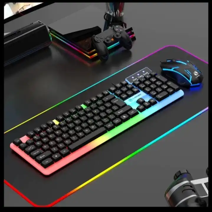 Product image of Mechanical RGB Gaming Keyboard And Mouse Combo For PC And Laptop ( Random Color)