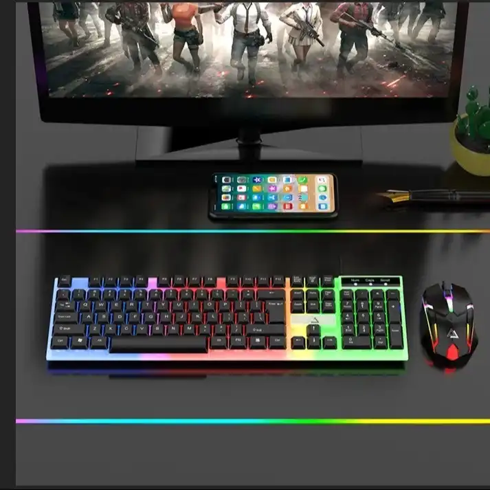 Product image of Mechanical RGB Gaming Keyboard And Mouse Combo For PC And Laptop ( Random Color)
