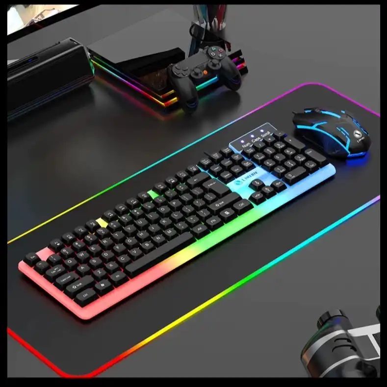 Product image of Mechanical RGB Gaming Keyboard And Mouse Combo For PC And Laptop ( Random Color)