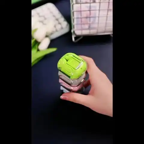 Product image of TWS TRANSPARENT MINI STEREO IN EAR  LED DISPLAY Bluetooth Gaming Headset  (Green, In the Ear)