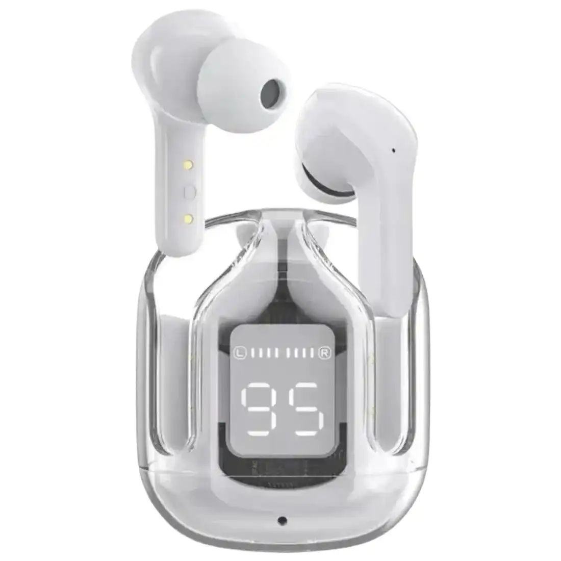 Product image of TWS TRANSPARENT MINI STEREO IN EAR  LED DISPLAY Bluetooth Gaming Headset  (Green, In the Ear)