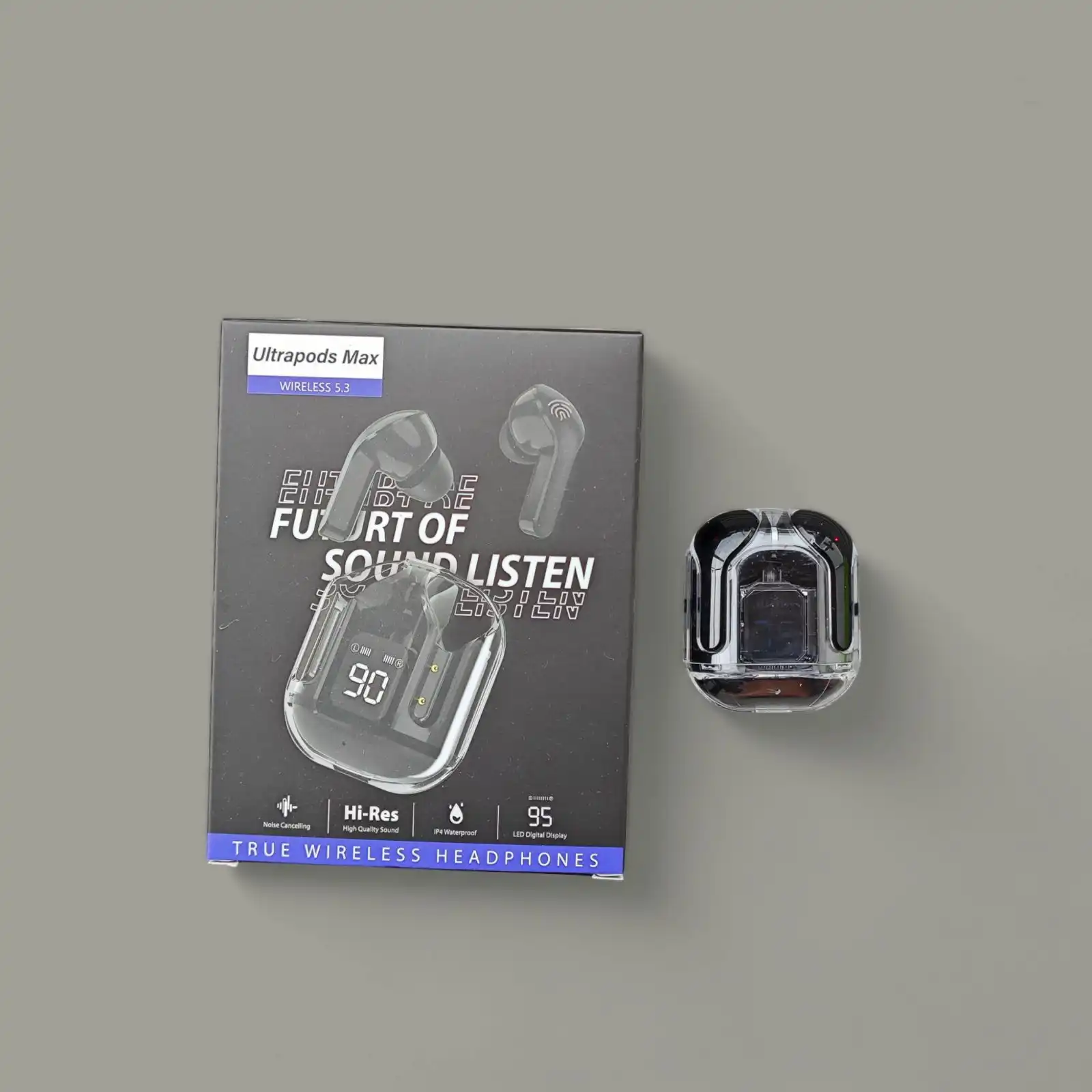 Product image of TWS TRANSPARENT MINI STEREO IN EAR  LED DISPLAY Bluetooth Gaming Headset  (Green, In the Ear)