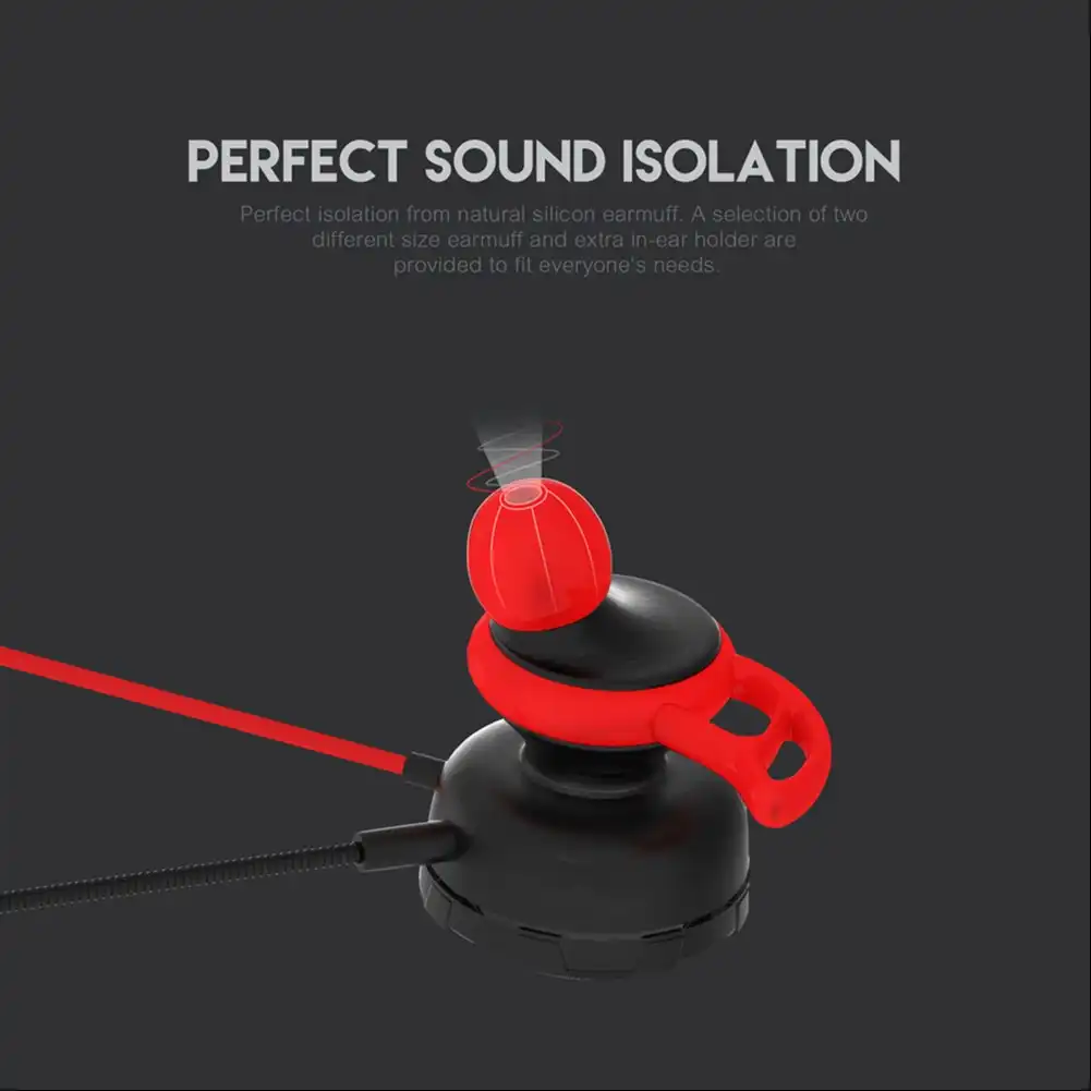 Product image of Fantech Black and Red Eg1 In Earphone Gaming Earplugs