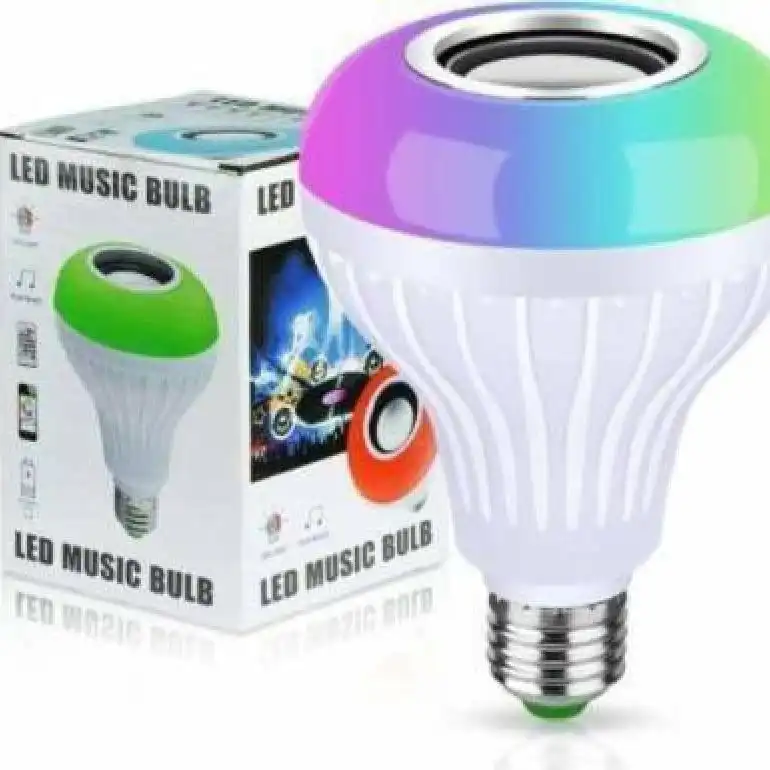 Product image of LED Wireless Light Bulb Speaker, Smart Music Bulb for Party, Home,Smart Speaker  (White)