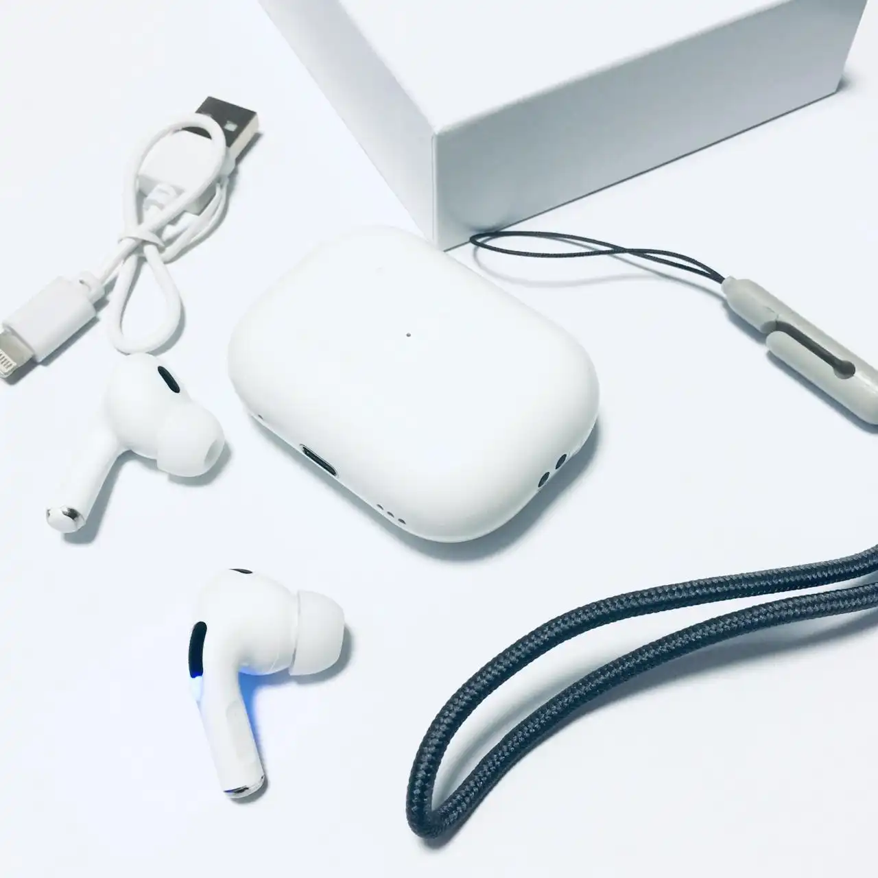 Product image of TWS Wireless Bluetooth Charging Airpods With Cable And Hanging Rope