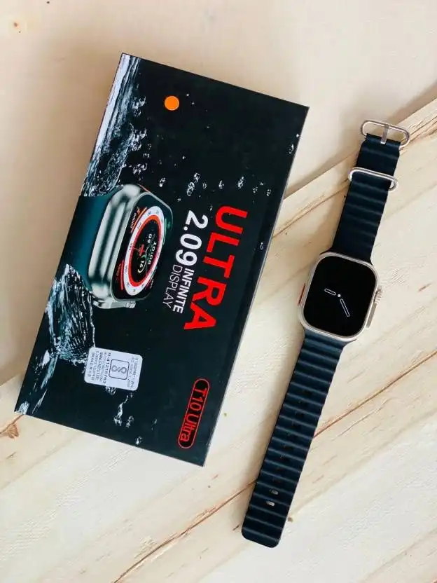 Product image of T10 smart watch & S8 4G network Android System T10 Ultra T6 Smartwatch  (Black Strap, Free Size)