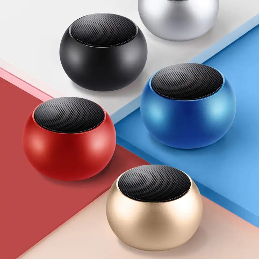 Product image of Mini Bluetooth Portable Speaker Round Small Steel Cannon Stereo subwoofer 5W