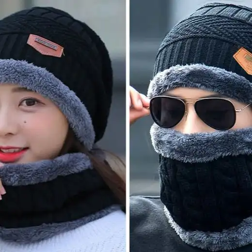 Product image of New Winter Cap And Neck Warmer For Men