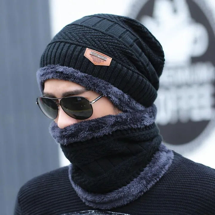Product image of New Winter Cap And Neck Warmer For Men