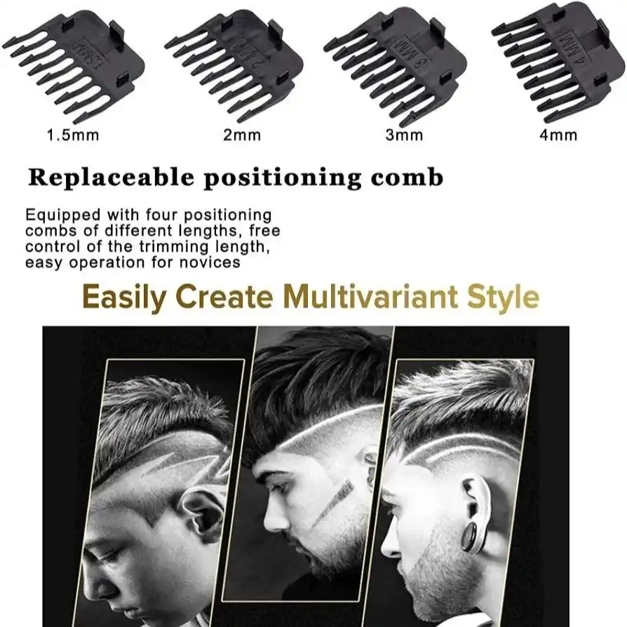 Product image of T9 Professional Stainless Steel Blade Hair Trimmer Clipper With 4 Limit Comb