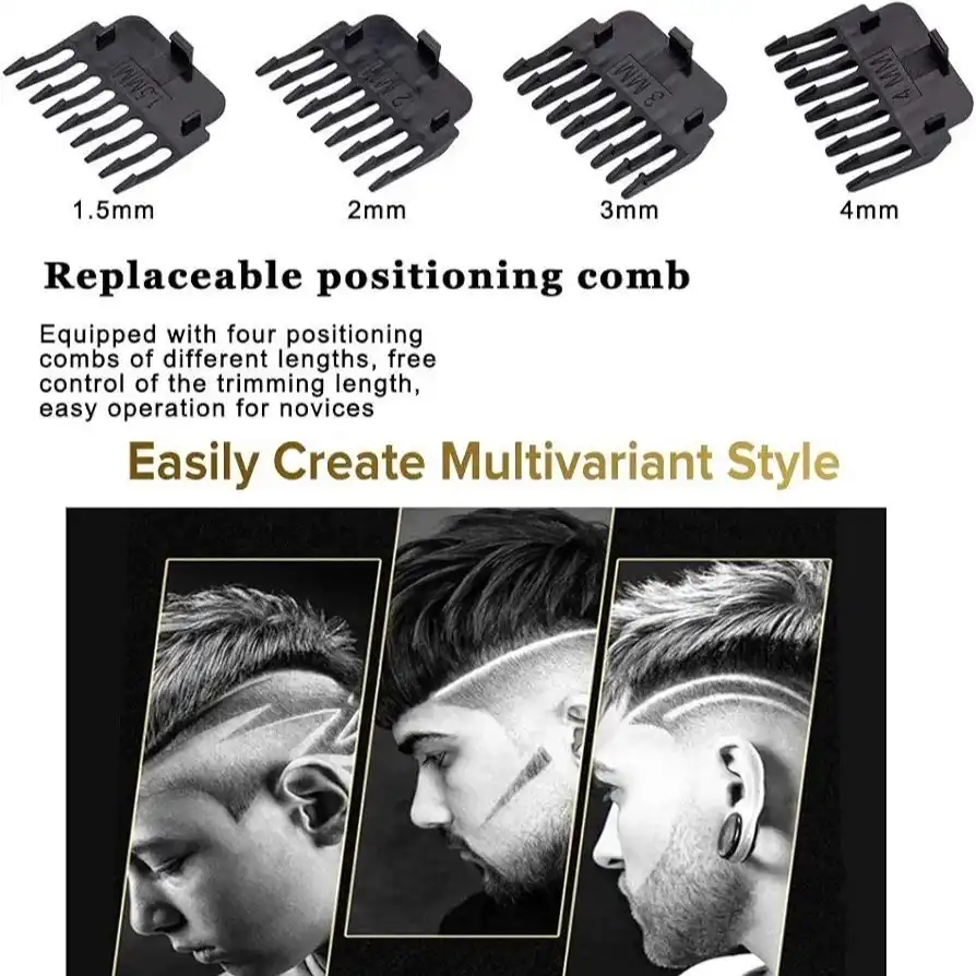 Product image of T9 Professional Stainless Steel Blade Hair Trimmer Clipper With 4 Limit Comb