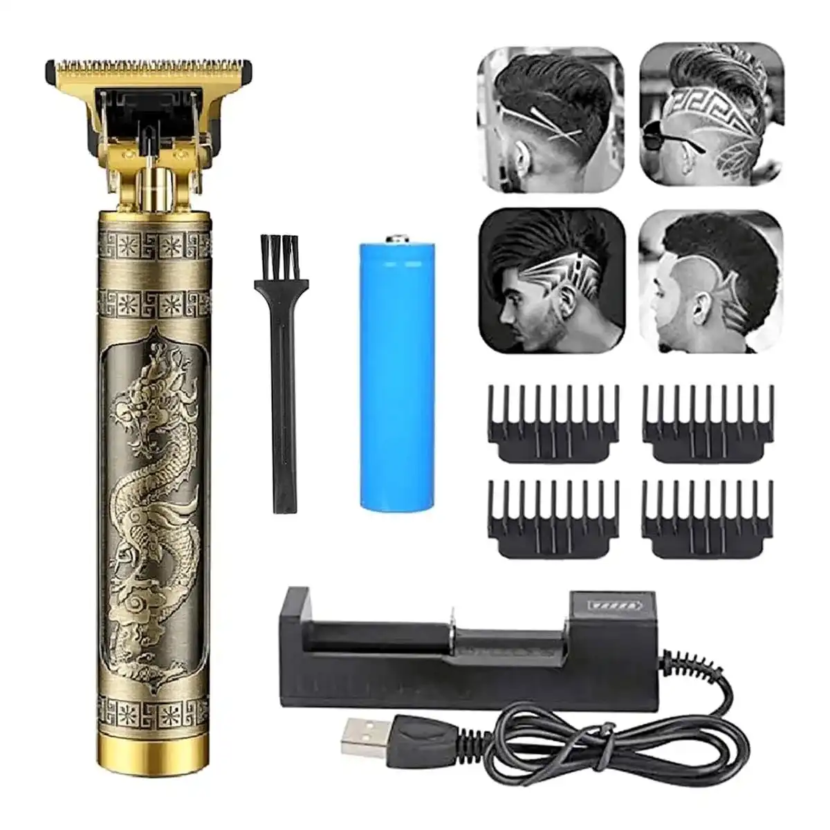Product image of T9 Professional Stainless Steel Blade Hair Trimmer Clipper With 4 Limit Comb