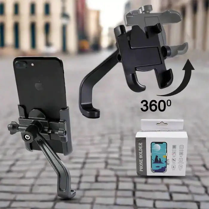 Product image of Full Metal Body Bike & Scooty 360 Degree Rotating Mobile Holder Stand for Bicycle,