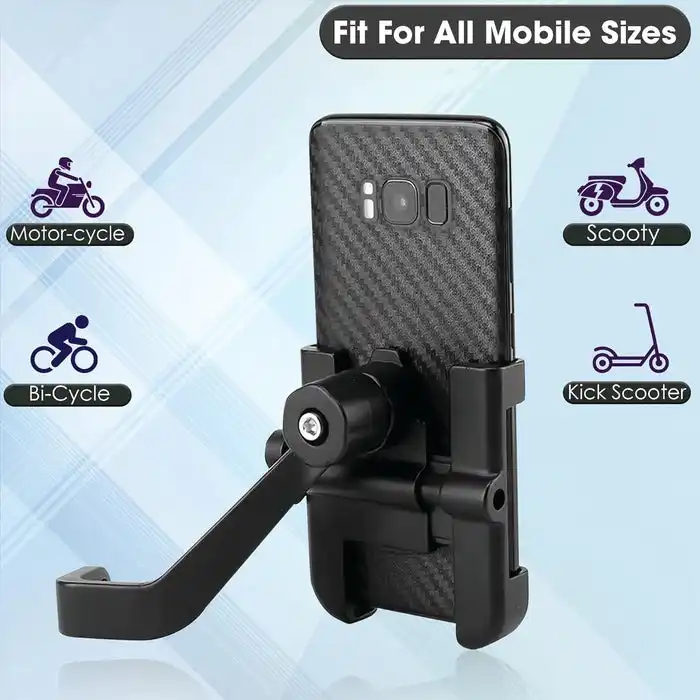 Product image of Full Metal Body Bike & Scooty 360 Degree Rotating Mobile Holder Stand for Bicycle,