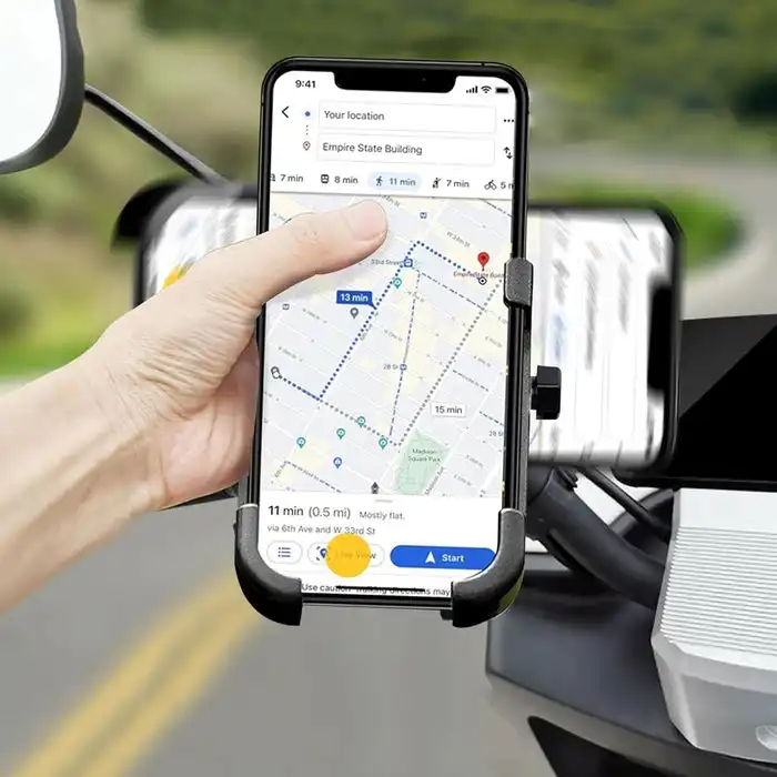 Product image of Full Metal Body Bike & Scooty 360 Degree Rotating Mobile Holder Stand for Bicycle,