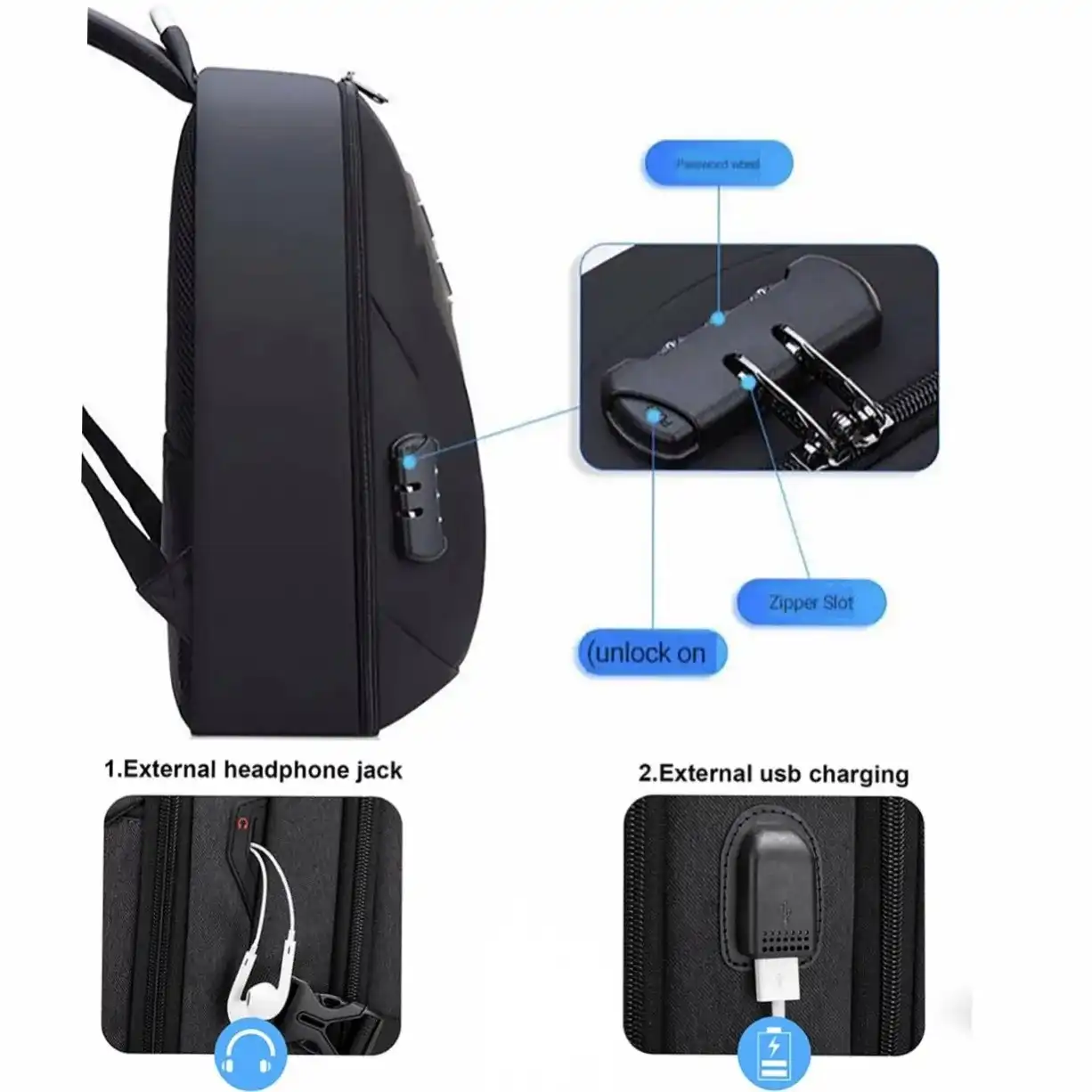 Product image of Waterproof Antitheft Wiersoon Laptop Bag Travel Bag for Men Riders - Bags |
