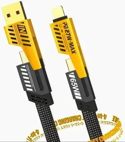 Product image of 4 in 1 Convertible Metal Fast Data Cable, Braided Cable