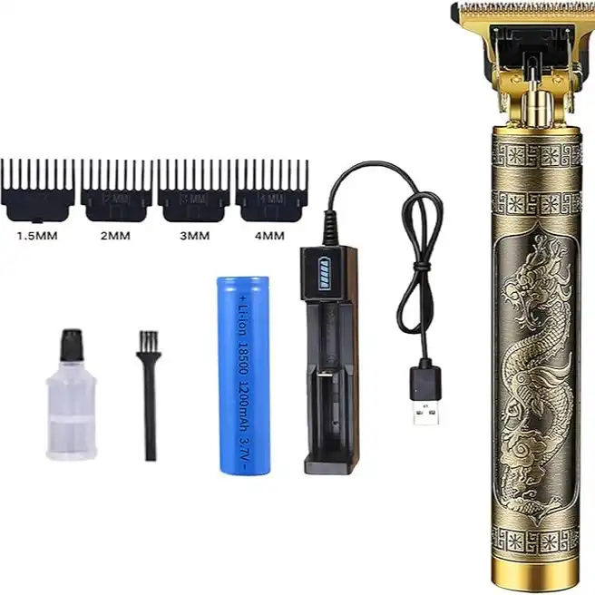 Product image of Vintage T9 Full Alloy Metal Body USB Rechargeable Professional Hair Trimmer Beard Shaver Clipper