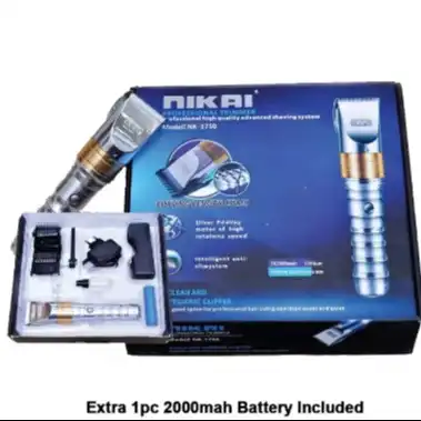 Product image of NIKAI Steel Professional Rechargeable Hair and Beard Trimmer NK-1750,Extra 1 Pcs 2000 MAH Battery