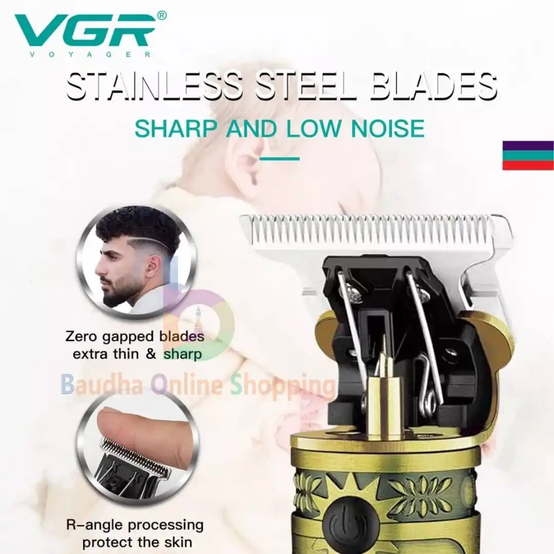 Product image of VGR V-085 SUPER TRIM Professional Hair Trimmer Runtime: 120 min Trimmer for Men (Black, Gold)