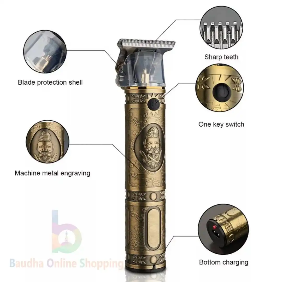Product image of VGR V-085 SUPER TRIM Professional Hair Trimmer Runtime: 120 min Trimmer for Men (Black, Gold)