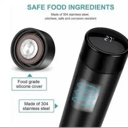 Product image of Electric Kettle (1.8L, 1500W,&Water Temperature Bottle (500ml) Combo Pack - Silver and Black