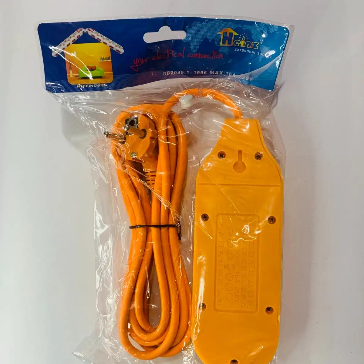 Product image of Multiplug Power Cord -4 Socket, | Heavy Duty Extension Cord With - Up to 2000W